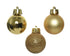 Kerstballen kunststof glans/mat/glitter mix 3cm - licht goud 14st.