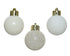 Kerstballen kunststof glans/mat/glitter mix 3cm - wolwit 14st.