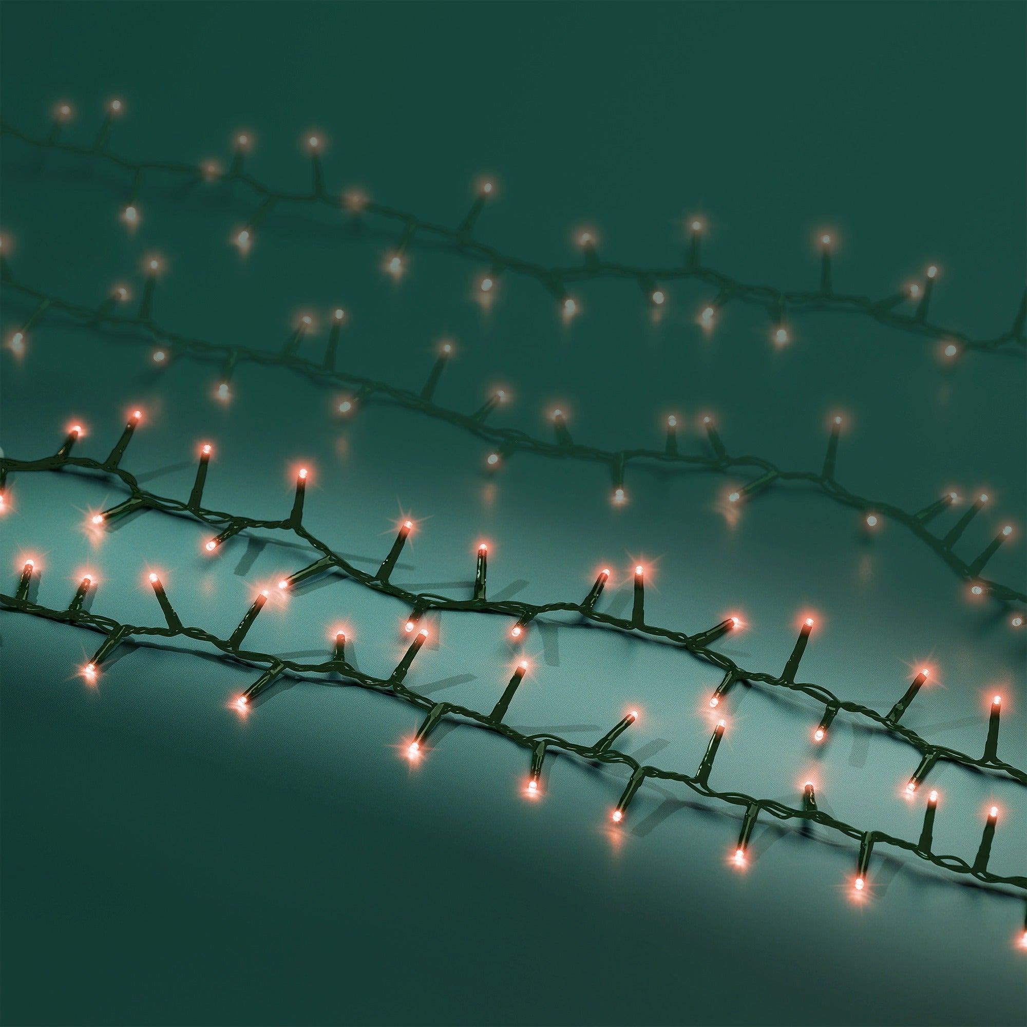 Lumineo LED compact twinkel 1600cm 750L - groen/rood - kerstverlichting