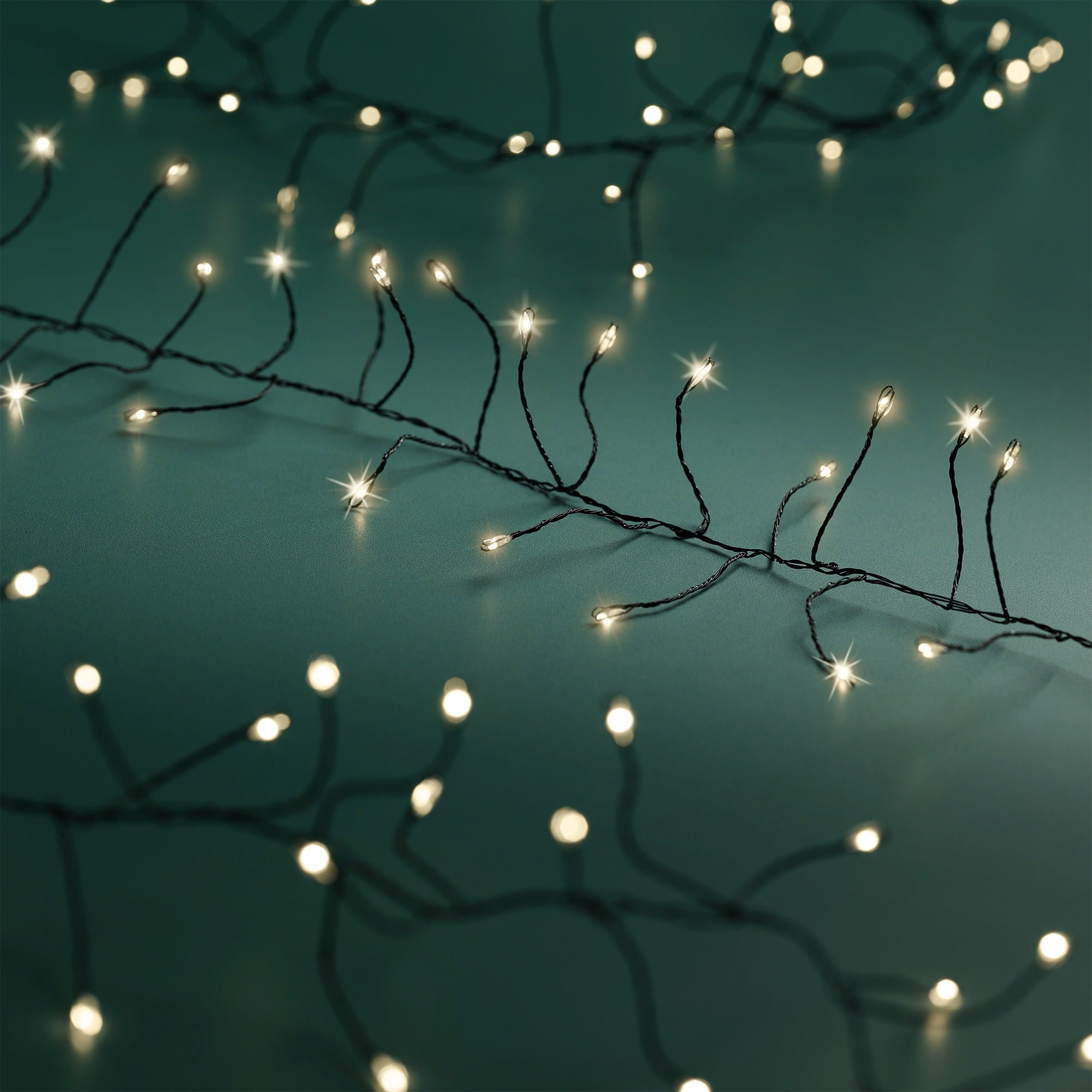 Lumineo micro LED compact twinkel 1200cm 960L - zwart/warm wit - kerstverlichting