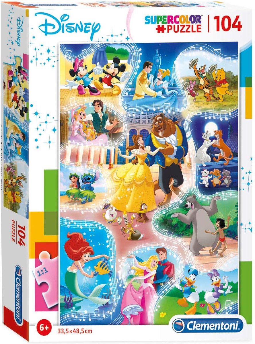 CLEMENTONI Puzzel - Disney dance time - 104st.
