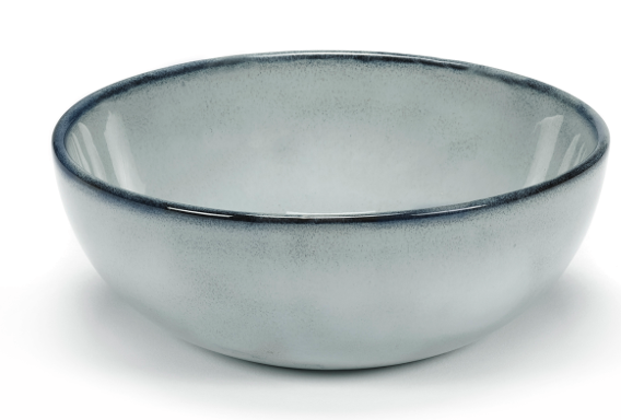 PASCALE NAESSENS Pure - Kom M blauw geglazuurd - 16x16x6cm
