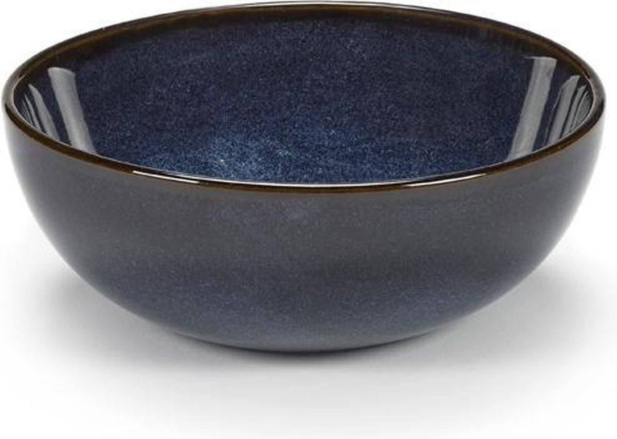 PASCALE NAESSENS Pure - Kom M d.blauw geglazuurd - 16x16x6cm