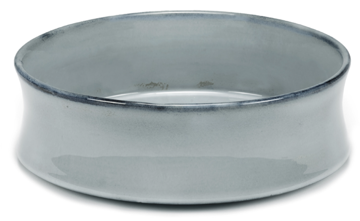 PASCALE NAESSENS Pure - Kom s/3 blauw geglazuurd - 14x14x15cm bowls+deksel