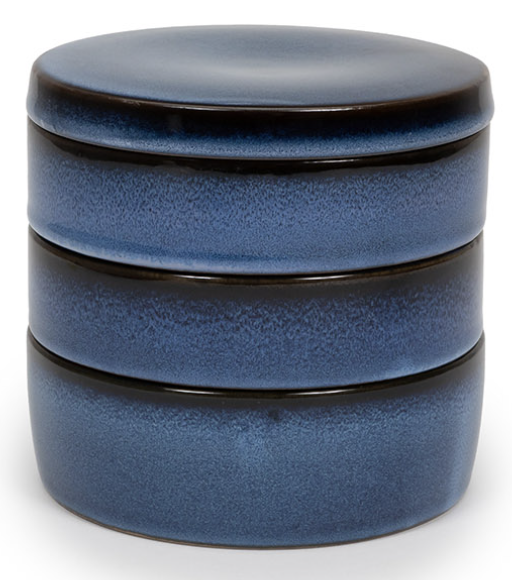 PASCALE NAESSENS Pure - Kom s/3 d.blauw geglazuurd - 14x14x15cm