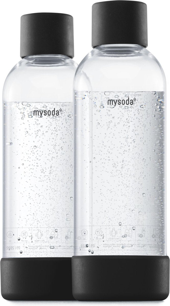 MySoda Flessen 1L 2st.- zwart