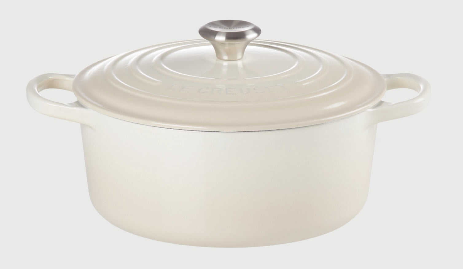 LE CREUSET braad-/ stoofpan rond 24cm - meringue