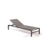 GABANA sunlounger - aluminium  black ligbed met wielen zitting textyleen