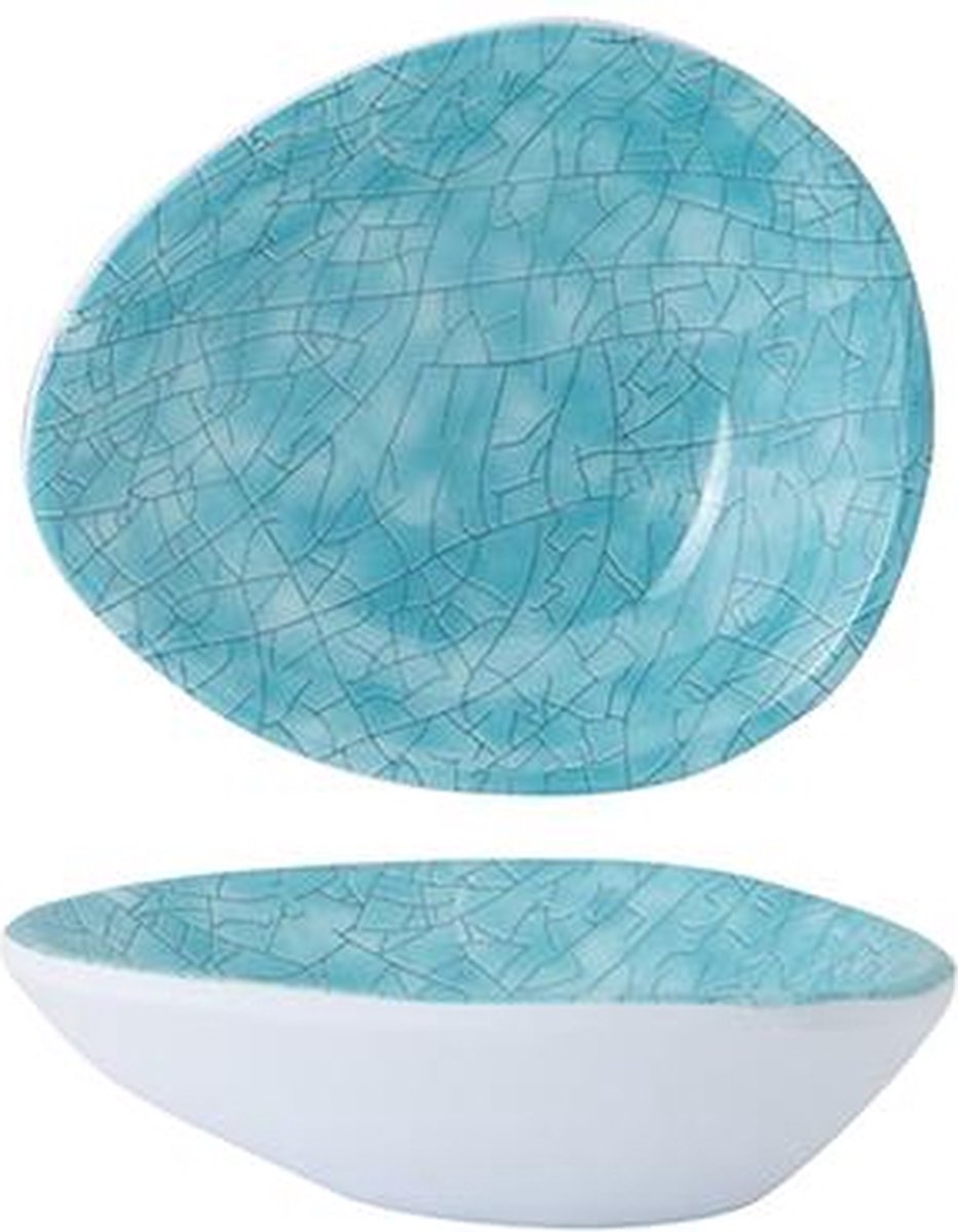 COSY&TRENDY Streetfood - Bord 7x6cm - azzurro 100% melamine ontbreekbaar
