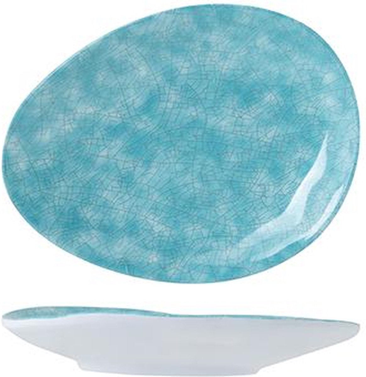 COSY&TRENDY Streetfood - Bord 15x11.5cm - azzurro 100% melamine TU UC