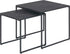 INFINITY bijzettafel s/2 - marble -50x50 x45cm - matt black