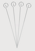 METALTEX Saté stokken 4st. - 21cm - inox