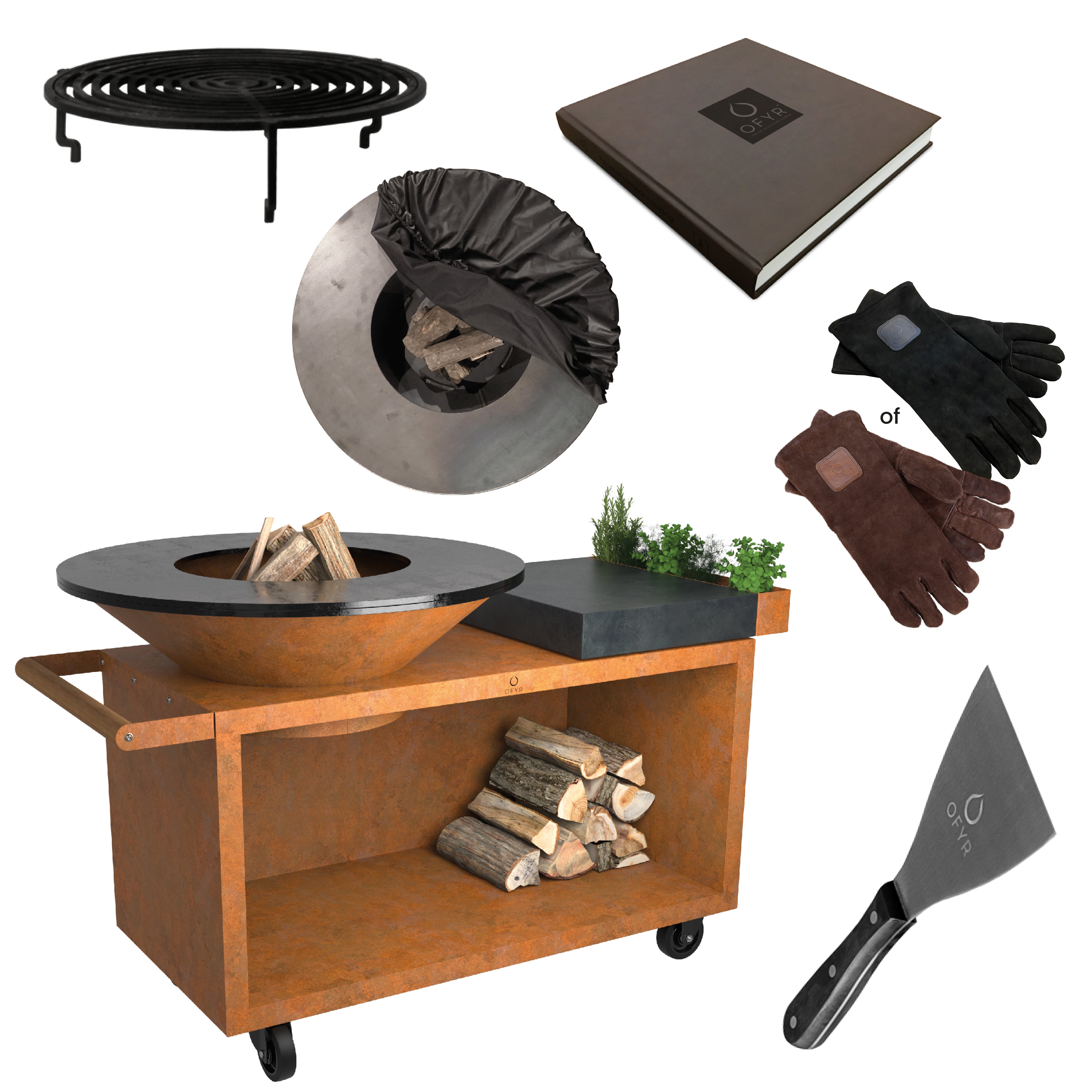 OFYR - Island PRO 100 - keramisch Barbecue vuurschaal grill