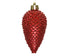 Kerstballen dennenappel kunststof glitter 8cm - kerstrood 6st. kerstrood