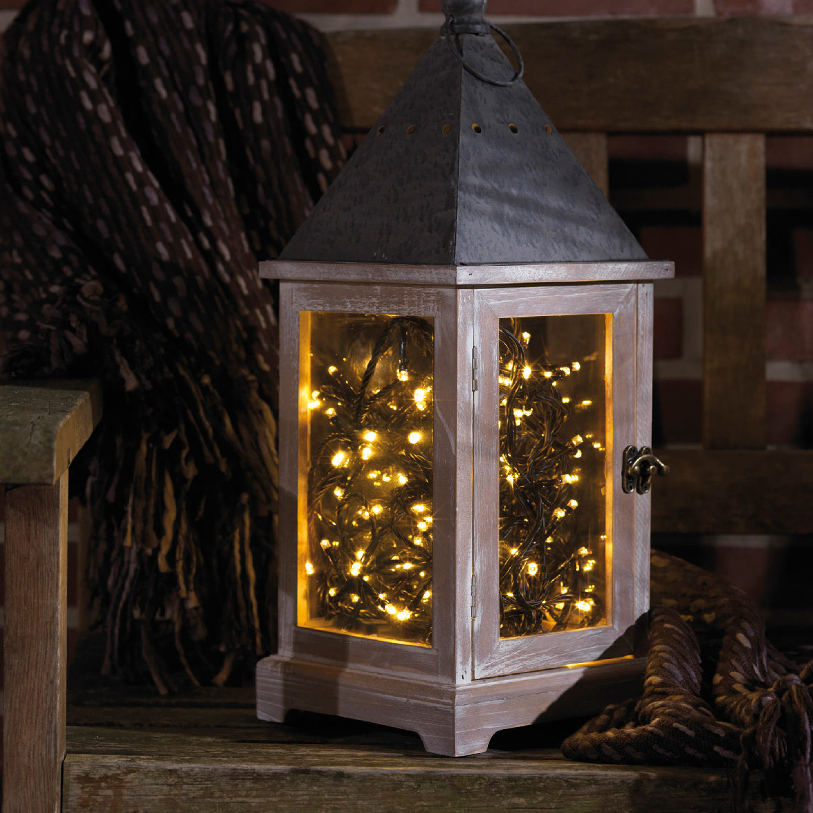 Lumineo LED durawise compact twinkel batterij 470cm 192L - zwart/warm wit - kerstverlichting