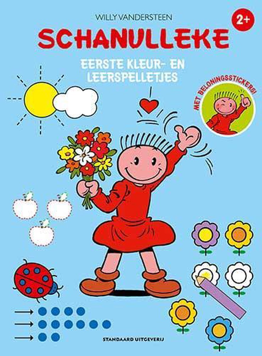 Schanulleke - Eerste kleur- en leerspel letjes met stickers +2j.