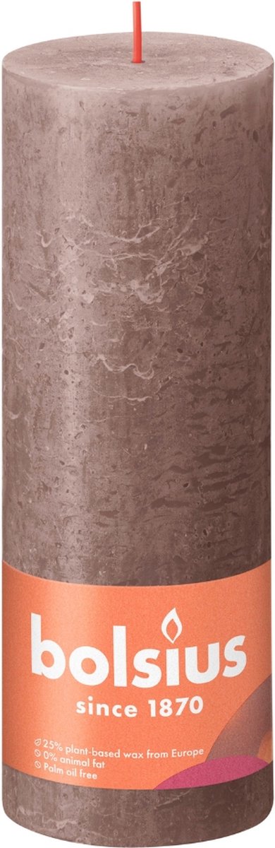 BOLSIUS Stompkaars - 19x6.8cm - rustic taupe rustiek