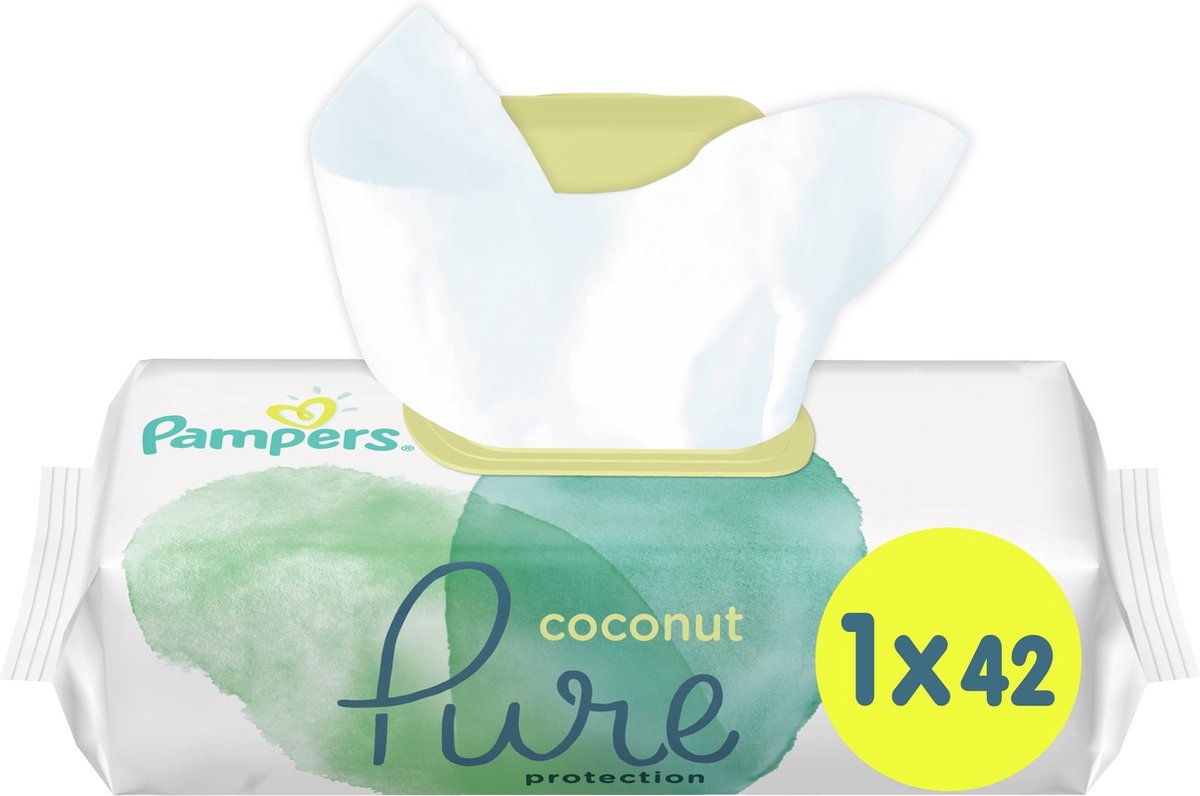 PAMPERS Pure doekjes - coco - 42st