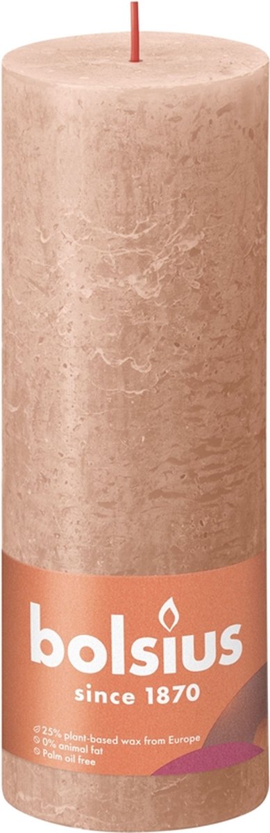 BOLSIUS Stompkaars - 19x6.8cm - creamy camel  rustiek   TU UC