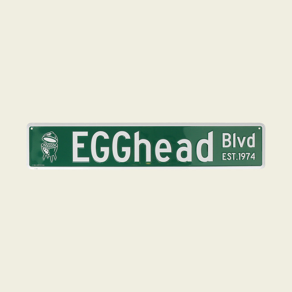 BIG GREEN EGG straatnaambord EGGhead