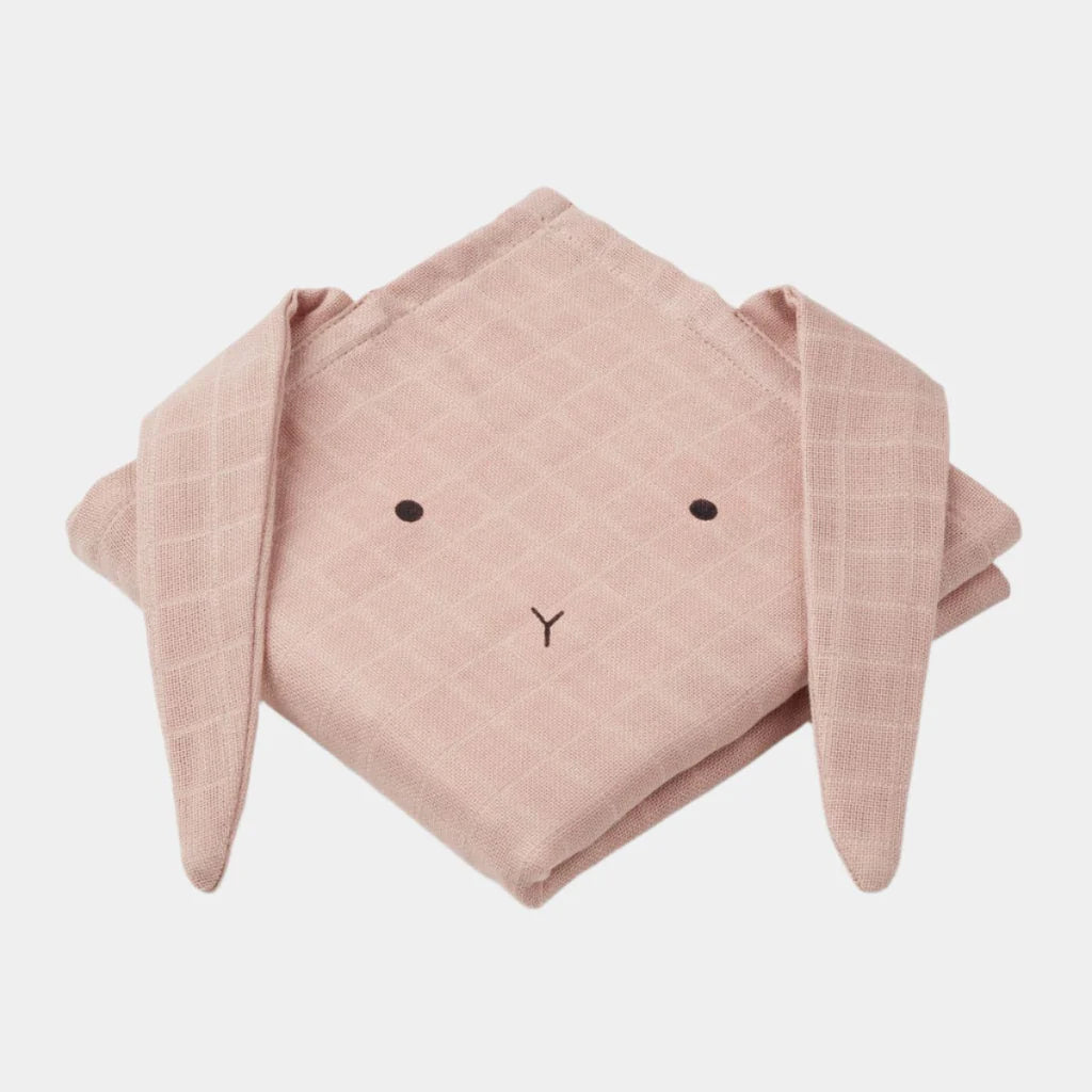 LIEWOOD Hannah hydrofiel doeken 2st.- 65x65cm - rabbit rose