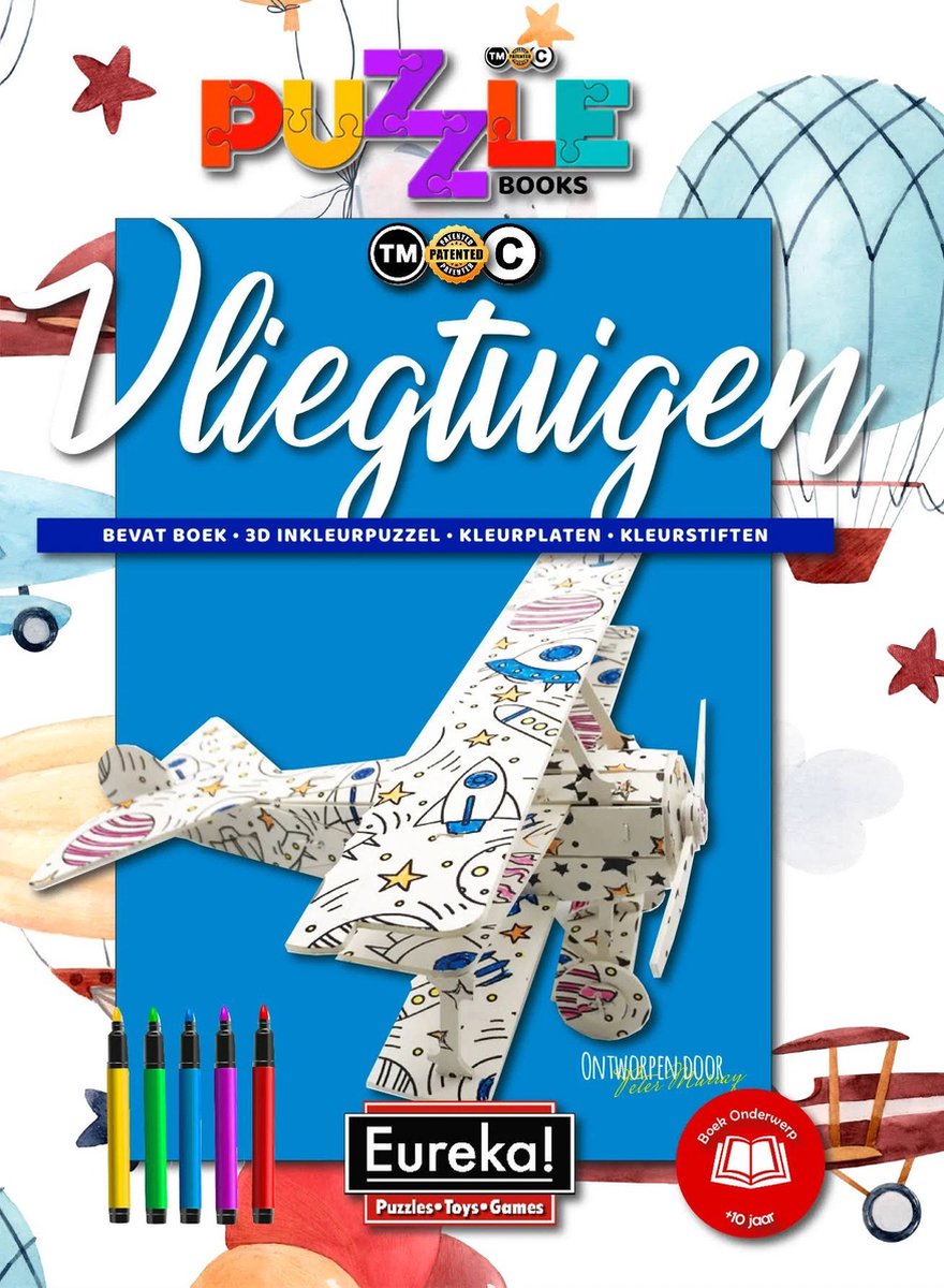 EUREKA 3D Puzzelboek - Vliegtuigen