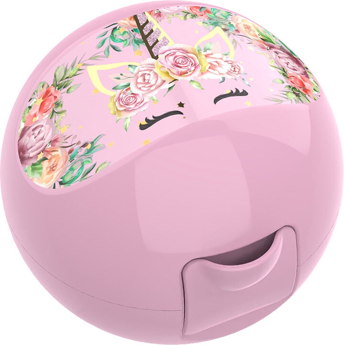 LUNCH BUDDIES Unicorn flower - appel fruitdoosje diameter 100mm