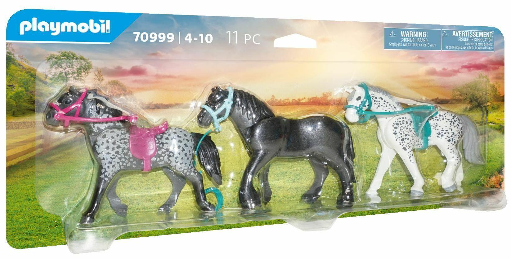 PLAYMOBIL Country 70999 3 paarden: Friese paard, Knabstrupper & Andalusiër