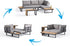 OLYMPIA Loungeset alu/ acacia met koffie - bijzettafel  680818