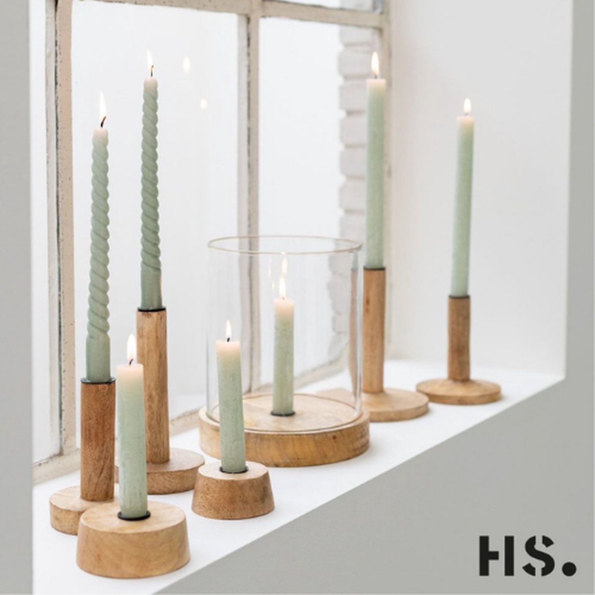 Home Society MADERA Kandelaar L        � 10.5x4x21cm