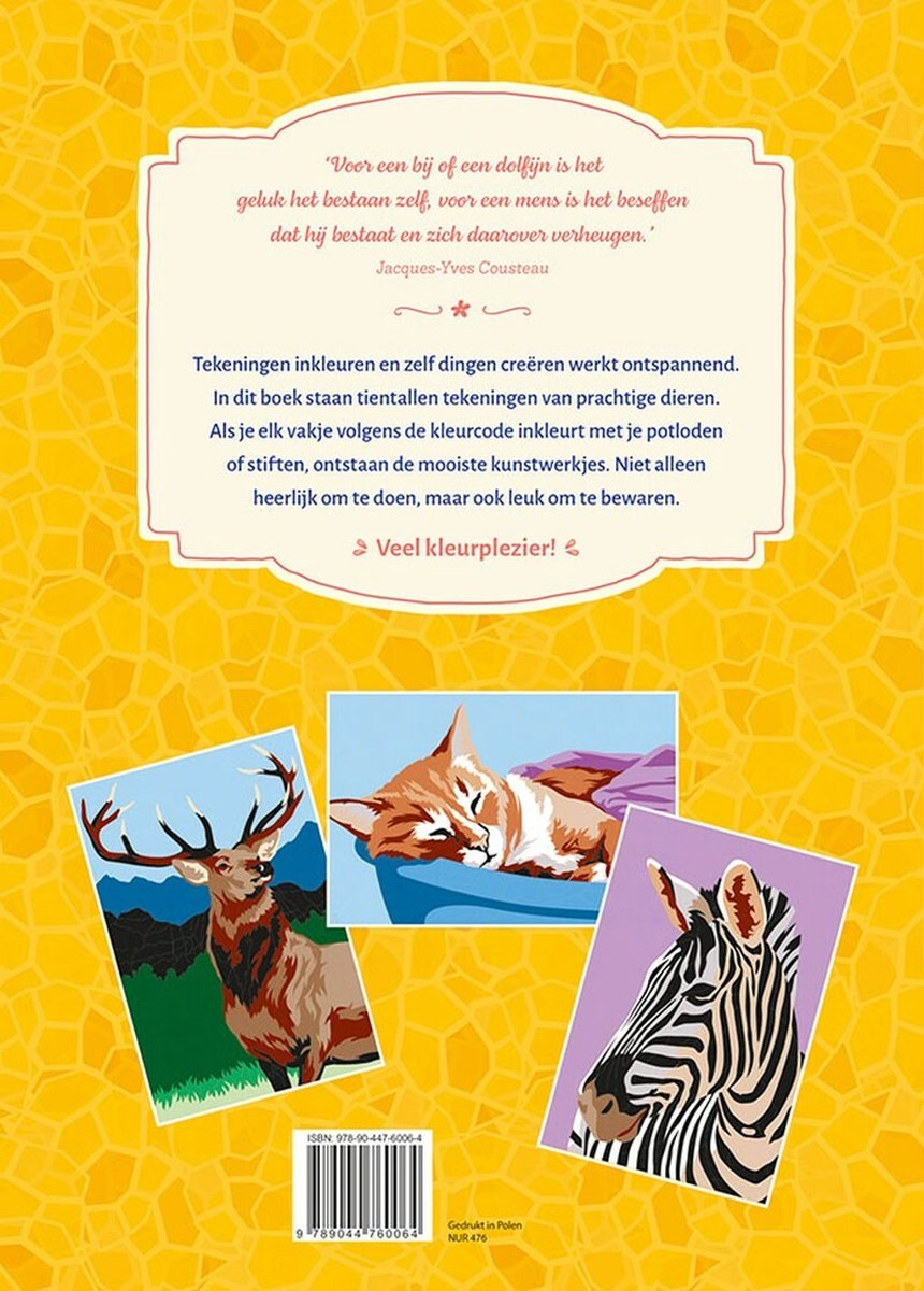 Kleuren op nummer voor volwassenen - Dieren volwassenen