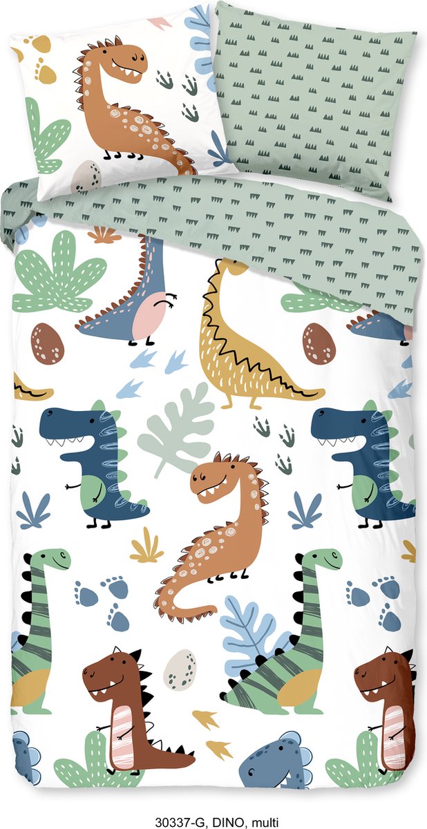 GOODMORNING Dekbedovertrek kids 140x220 cm - multi dino's