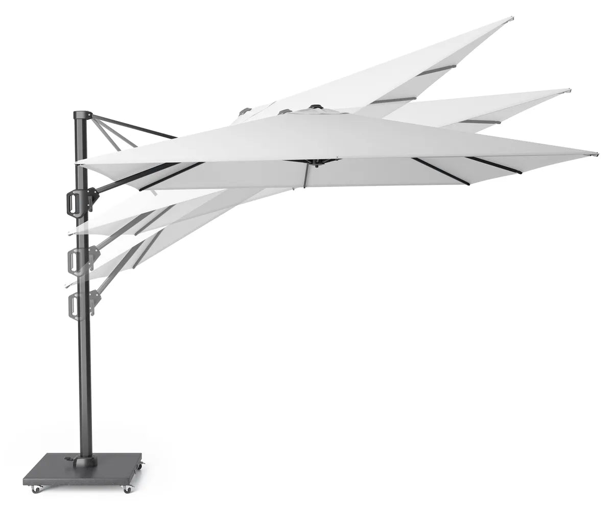 CHALLENGER T1 Premium parasol 350x350cm- doek havanna - paal antraciet excl voet