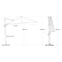 CHALLENGER T1 Premium parasol 350x350cm- doek havanna - paal antraciet excl voet