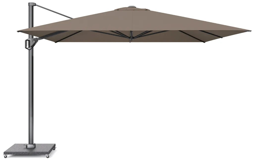 CHALLENGER T1 Premium parasol 350x350cm- doek havanna - paal antraciet excl voet