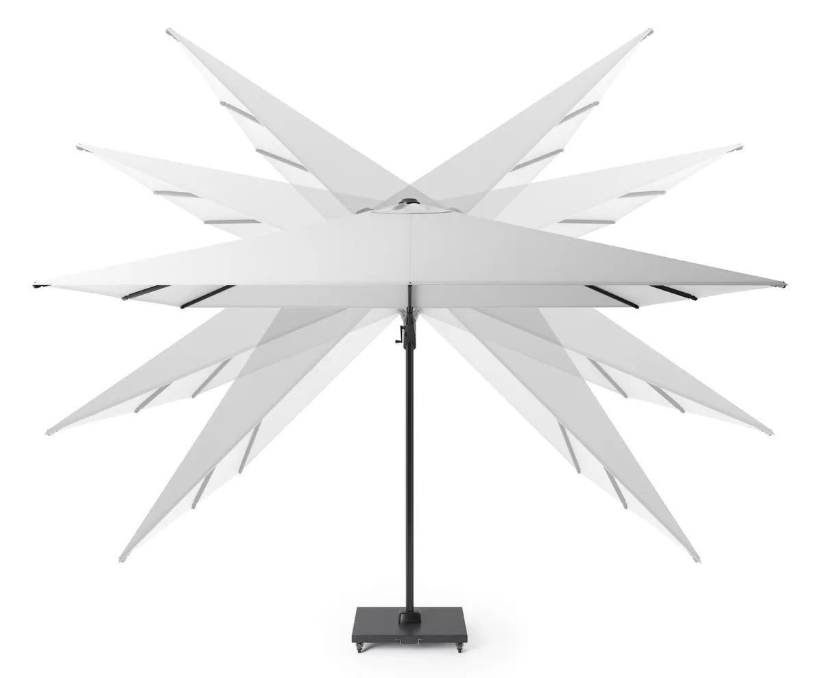 CHALLENGER T2 parasol 3x3m- olijf/ antra excl. voet