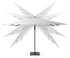 CHALLENGER T2 parasol 3x3m- olijf/ antra excl. voet