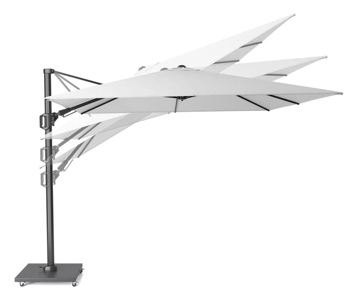 CHALLENGER T2 parasol 3x3m- olijf/ antra excl. voet