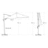 CHALLENGER T2 parasol 3x3m- olijf/ antra excl. voet