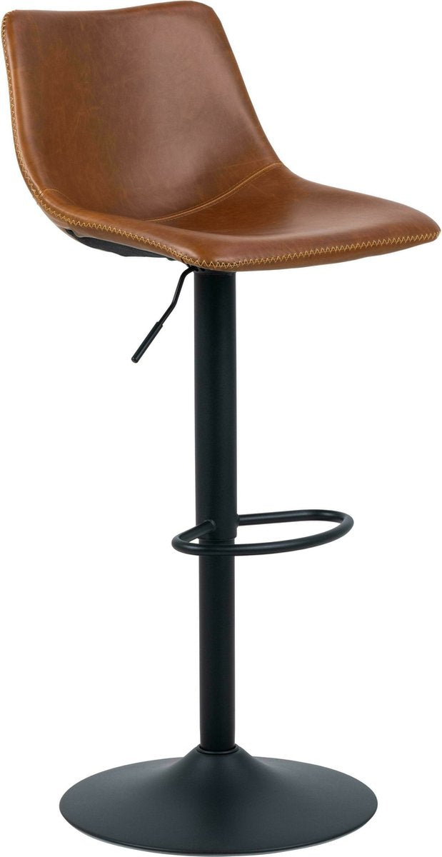 OREGON Barstoel - vintage leather look brandy