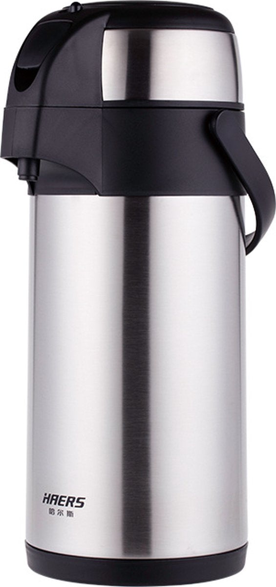 HAERS Airpot pro 3L - inox/ zwart met pomp    tu lu
