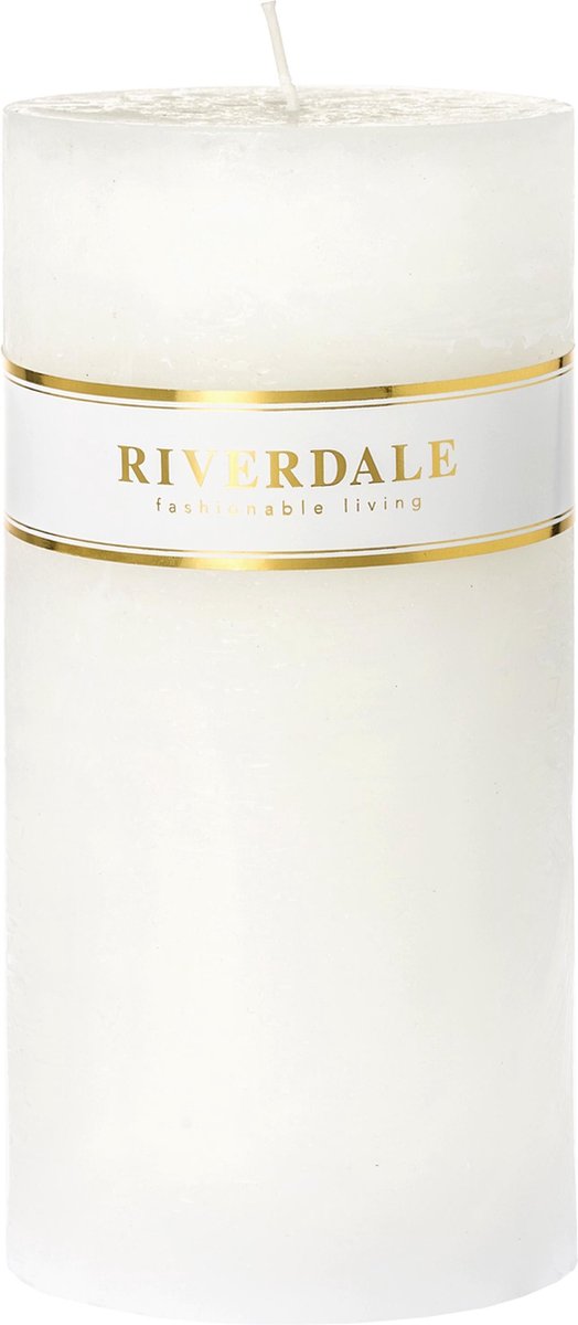 RIVERDALE Kaars - 10x20cm - wit