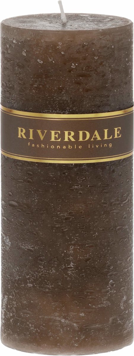 RIVERDALE Kaars - 10x20cm - mokka mokka