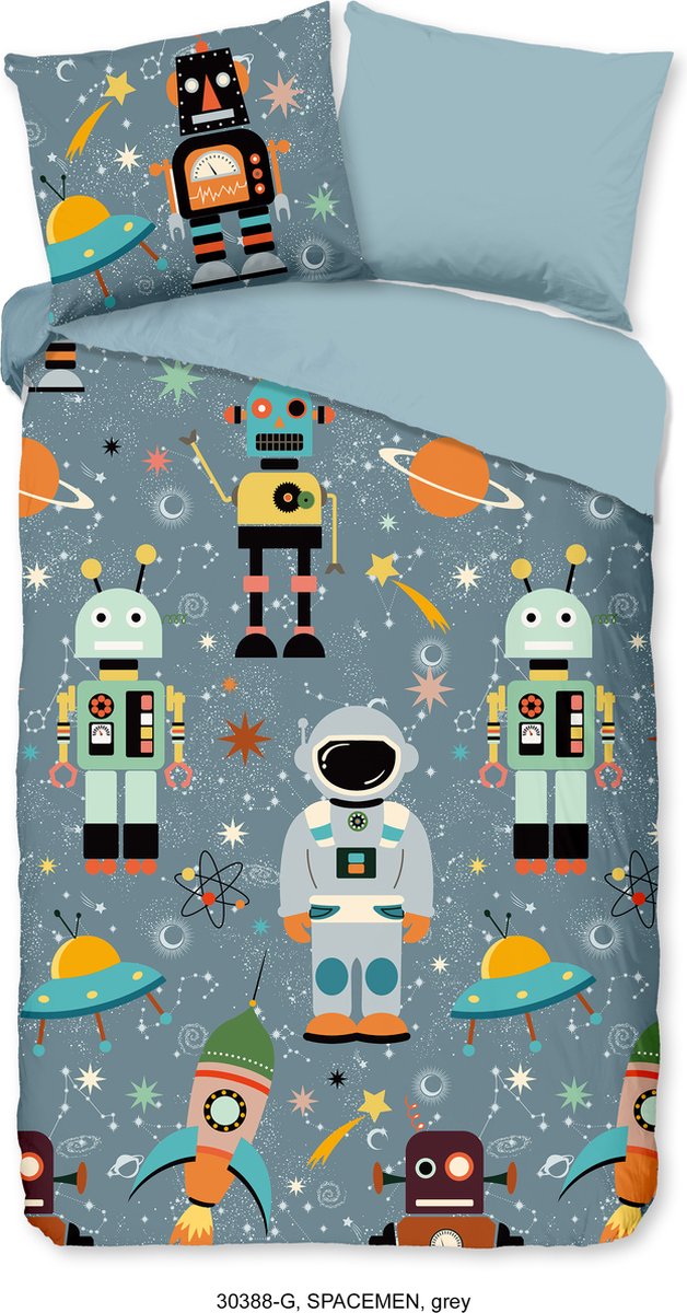 GOODMORNING Dekbedovertrek - 140x220cm - 30388 grijs