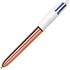 BIC Balpen 4kleuren - pink gold