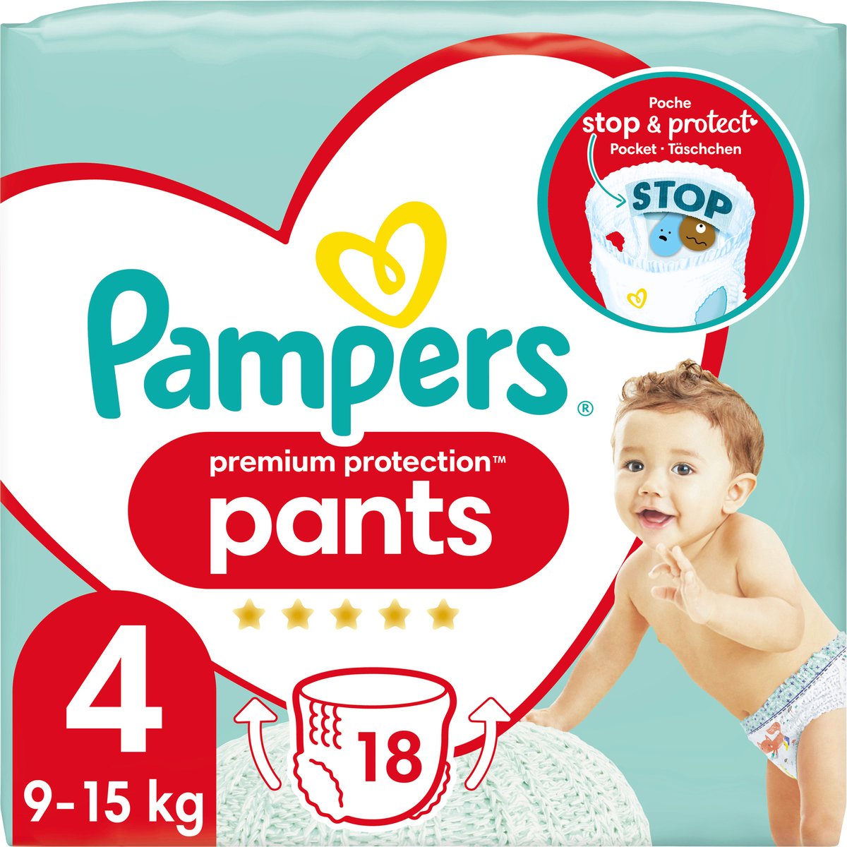 PAMPERS Premium Protection Nr.4 - 18st.