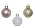 Kerstballen glas emaille/mat mix 3cm - zacht roze/kleur(en) 9st.