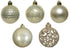 Kerstballen kunststof glans/mat/glitter mix 6cm - parel 37st.