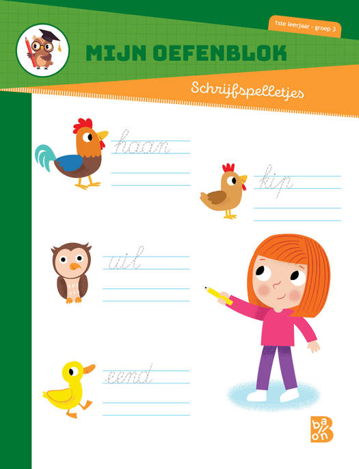 Mijn oefenblok - Schrijfspelletjes 1ste leerjaar
