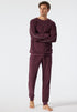 SCHIESSER Heren pyjama - wijnrood - 054